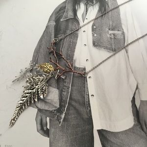 Bluefish Bohemian Woodland Necklace with Forest Elements: NWOT! Artisan Crafted